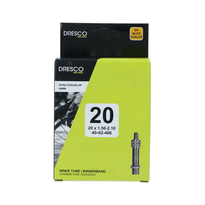 Dresco binnenband 20 inch DV-40mm  40/62-406 zwart, zilver