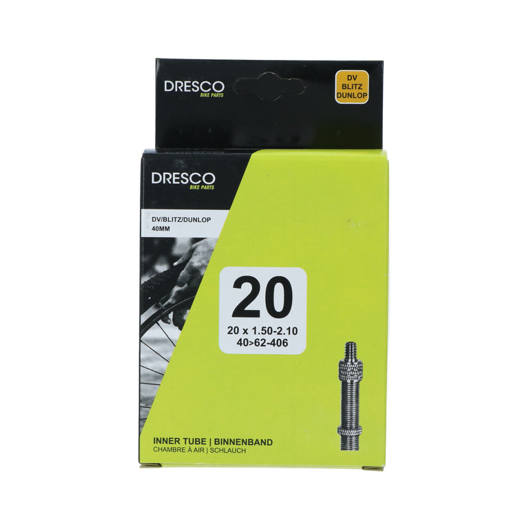 Dresco binnenband 20 inch DV-40mm  40/62-406 zwart, zilver