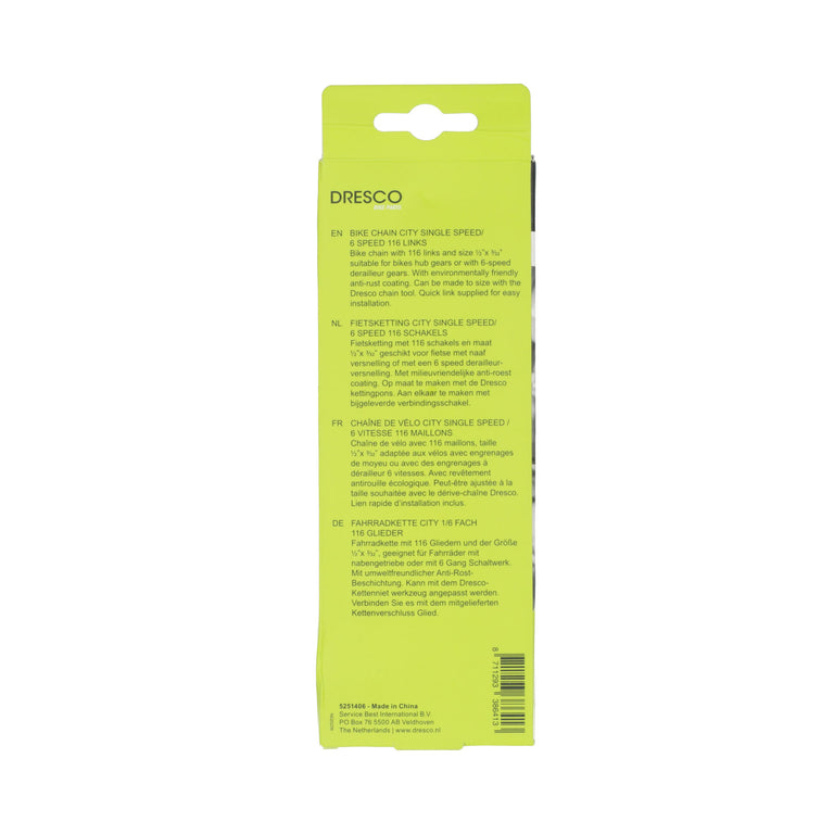 Dresco City ketting 116 schakels zilver