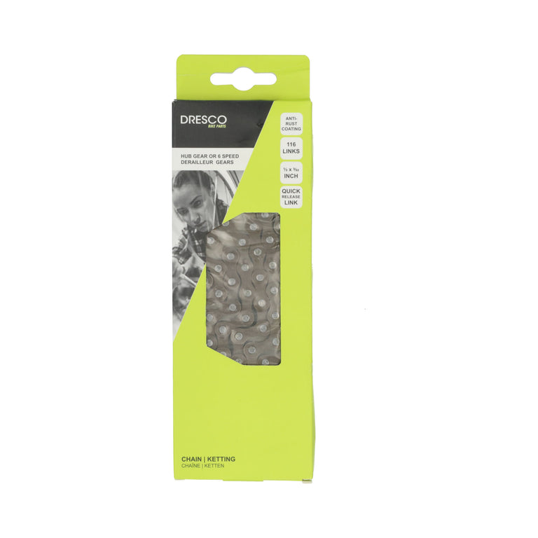 Dresco City ketting 116 schakels zilver