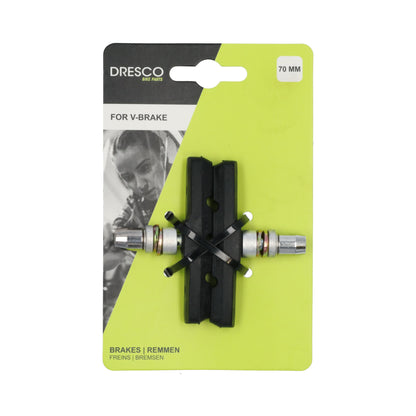 Dresco remblokken zwart, zilver 2-delig