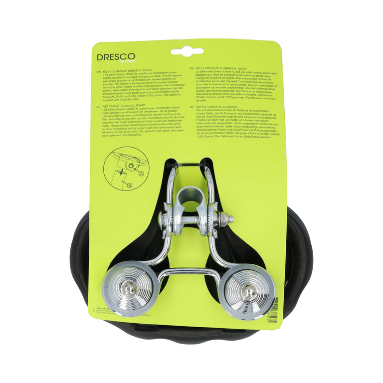 Dresco fietszadel Urban XL zwart