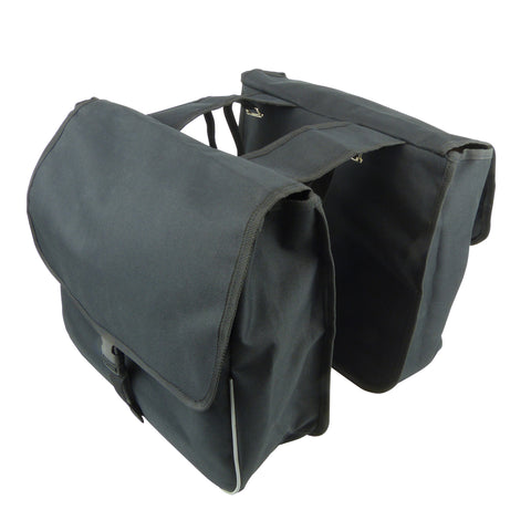 Dresco fietstas dubbel zwart