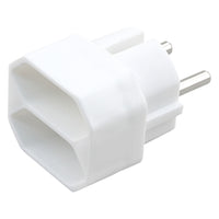 Verloopstekker 2-voudig wit