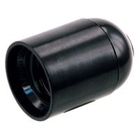 Fitting E27 kunststof zwart glad