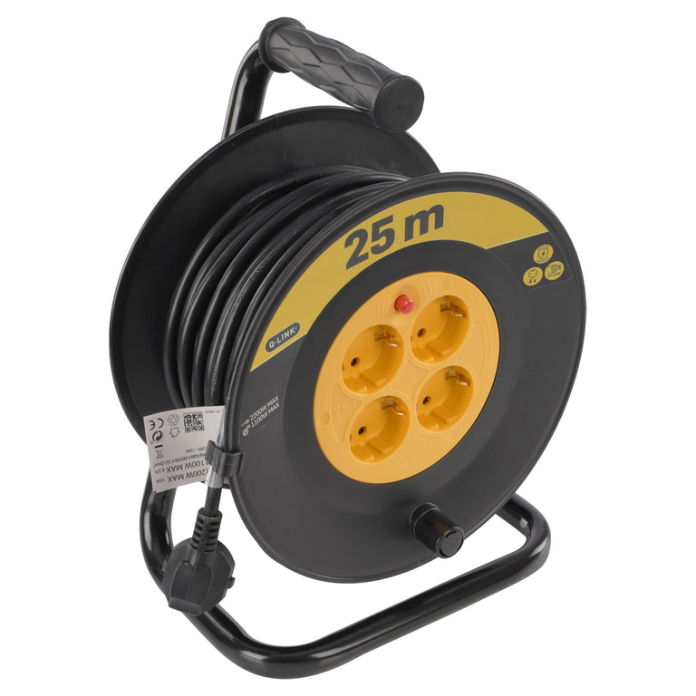 Q-Link kabelhaspel 4-voudig 25m
