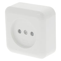 Q-Link EXO opbouw stopcontactdoos 1-voudig kinderbeveiliging polarwit