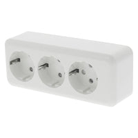 Q-LINK EXO opbouw stopcontactdoos 3-voudig randaarde polarwit