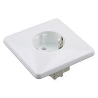 UNI inbouw stopcontactdoos 1-voudig kindbeveiliging randaarde wit