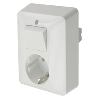 UNI inbouw stopcontact + schakelaar kindbeveiliging randaarde wit