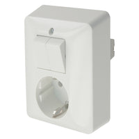 UNI inbouw stopcontact + schakelaar kindbeveiliging randaarde wit