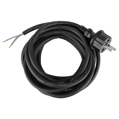 Q-Link aansluitsnoer 2x1mm randaarde zwart 5m