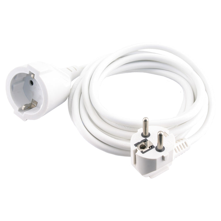 Q-Link verlengsnoer randaarde wit 3m