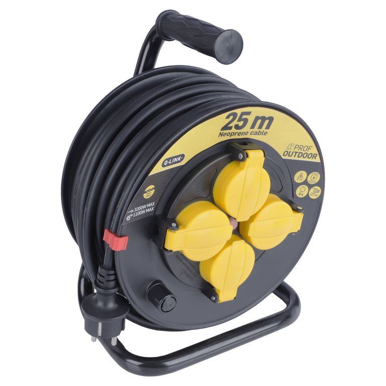 Q-Link Prof Outdoor kabelhaspel 4-voudig 25m