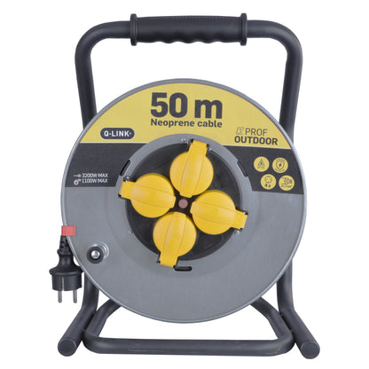 Q-Link Prof Outdoor kabelhaspel 4-voudig 50m