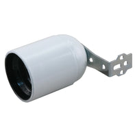 Fitting E14 kunststof zwart haaks