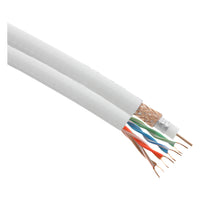 Q-Link coax/UTP-kabel duo RG6/CAT5E wit 25m