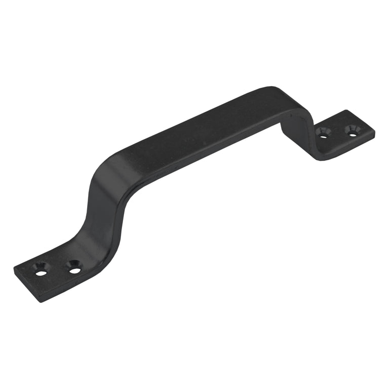 Waelbers handgreep gelakt staal zwart 17x2x0,6cm