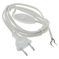 Q-Link aansluitsnoer met schakelaar wit 2x0,75mmx1,8m