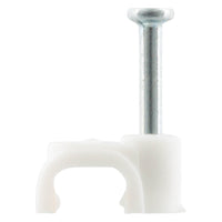 Q-Link kabelclip plat wit 6mm 20 stuks
