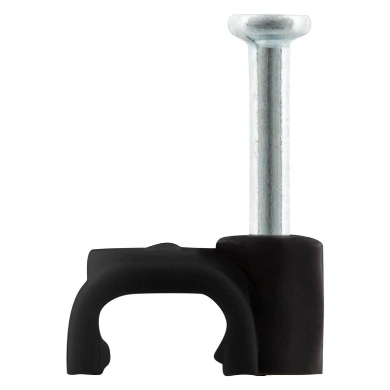 Q-Link kabelclip plat zwart 6mm 20 stuks