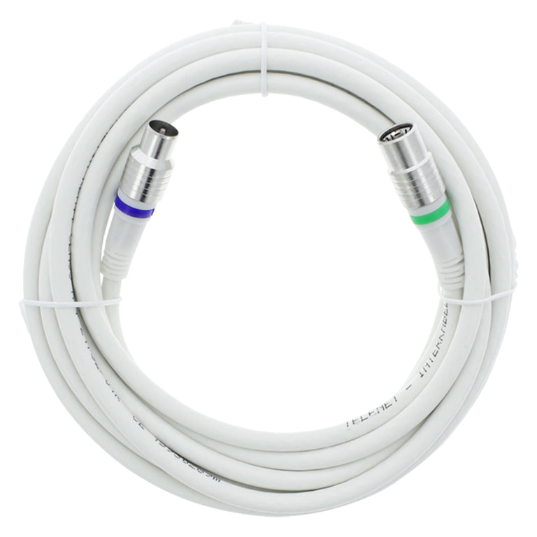 Q-Link coaxkabelrecht wit 5m
