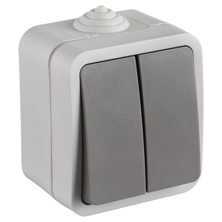 Q-Link opbouw serieschakelaar spatwaterdicht grijs