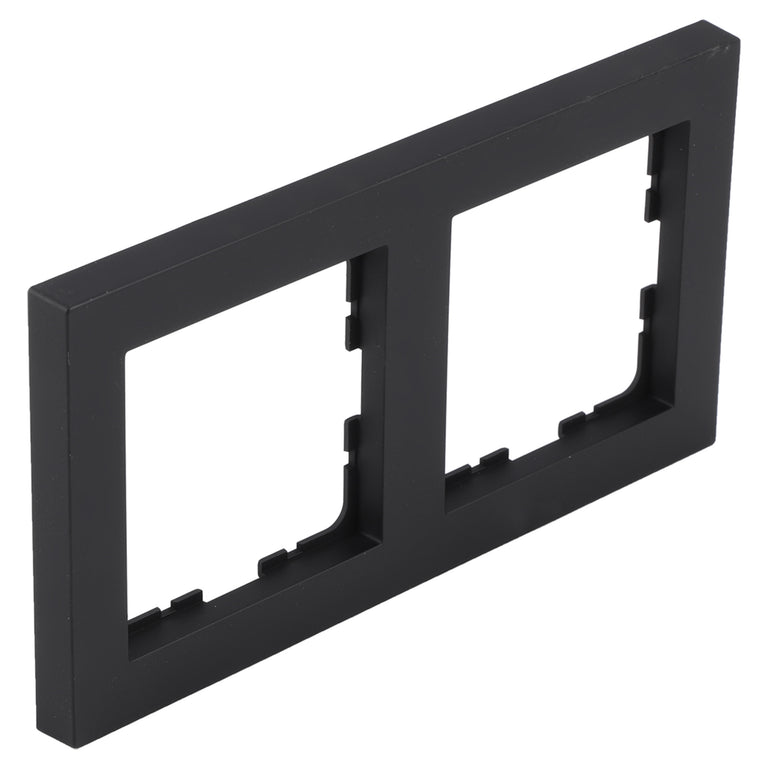 Q-Link S-Line afdekraam 2-voudig mat zwart