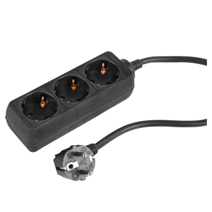 Q-Link stekkerdoos 3-voudig 3x geaard zwart 3m