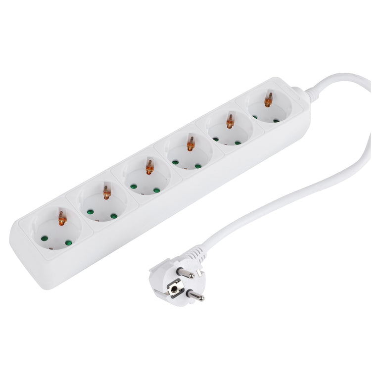 Q-Link stekkerdoos 6-voudig wit 1,5m