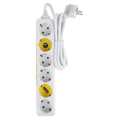 Q-Link stekkerdoos 6-voudig wit 1,5m