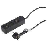 Q-Link stekkerdoos 3-voudig zwart 1,5m