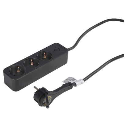 Q-Link stekkerdoos 3-voudig zwart 1,5m