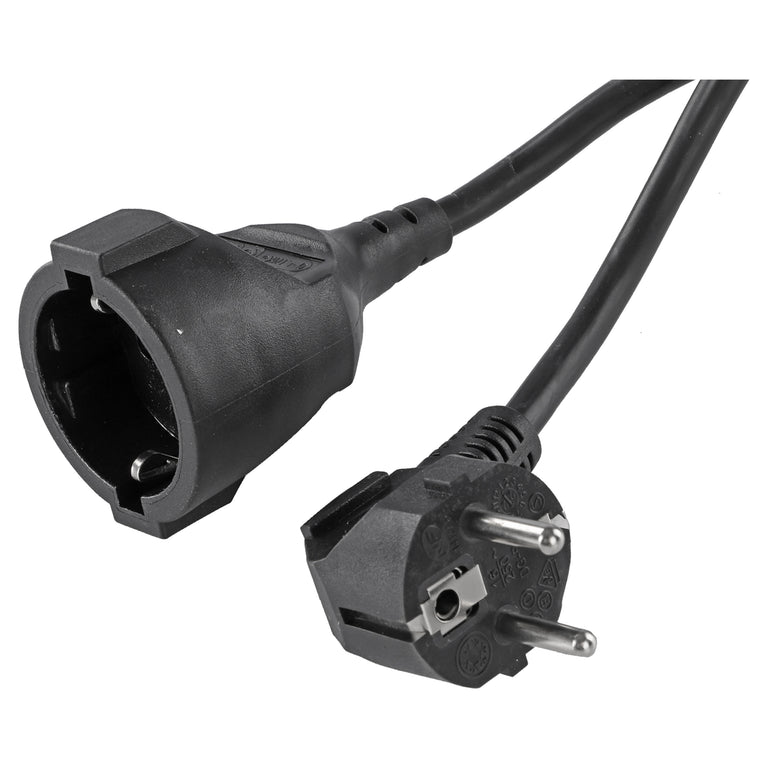 Q-Link verlengsnoer 3x1,5mm randaarde zwart 3m