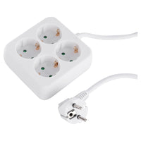 Q-Link stekkerdoos 4-voudig 4x geaard wit 1,5m