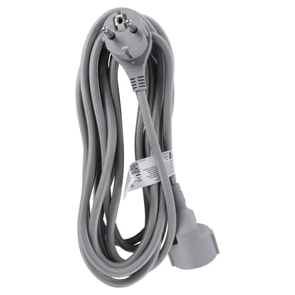 Q-Link verlengsnoer 3x1,5mm randaarde zilver 5m
