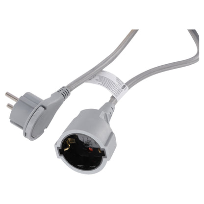 Q-Link verlengsnoer 3x1,5mm randaarde zilver 5m
