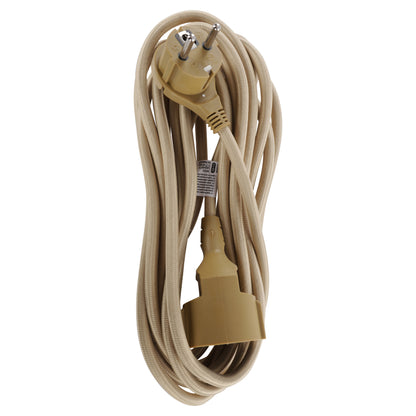 Q-Link verlengsnoer 3x1,5mm randaarde goud 5m