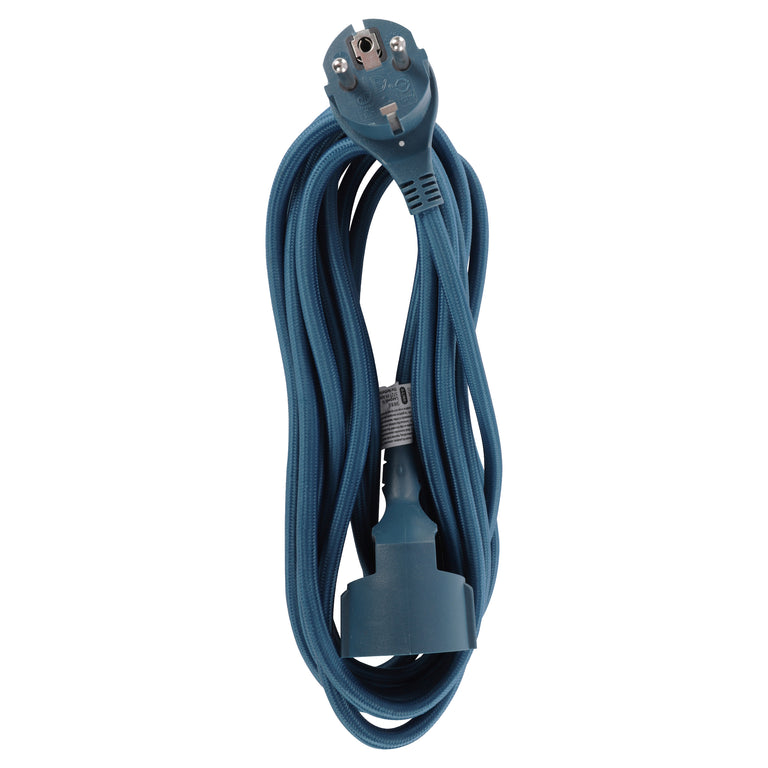 Q-Link verlengsnoer 3x1,5mm randaarde blauw 5m