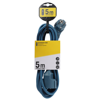 Q-Link verlengsnoer 3x1,5mm randaarde blauw 5m