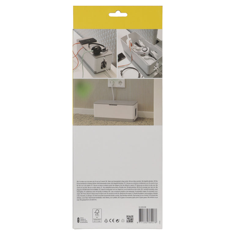 Q-Link kabel management box wit, grijs