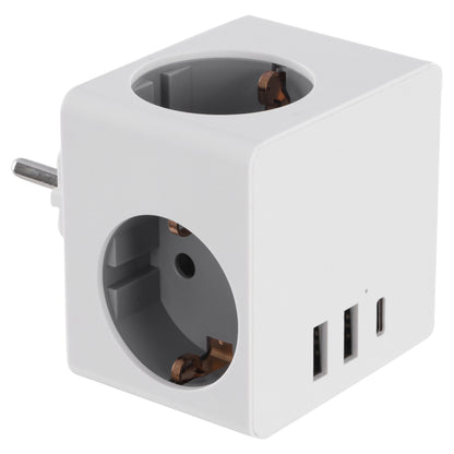 Q-Link verloopstekker 3-voudig 2xA/1xC wit