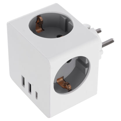 Q-Link verloopstekker 3-voudig 2xA/1xC wit
