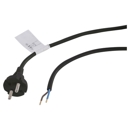 Q-Link aansluitsnoer 2x1mm randaarde zwart 7,5m