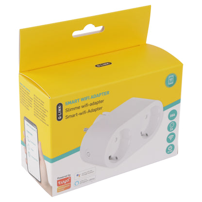 Q-Link verloopstekker wifi meter 2-voudig wit