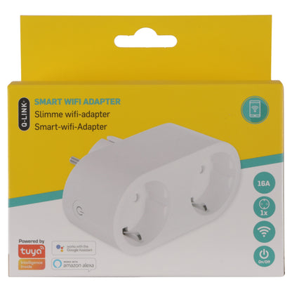 Q-Link verloopstekker wifi meter 2-voudig wit