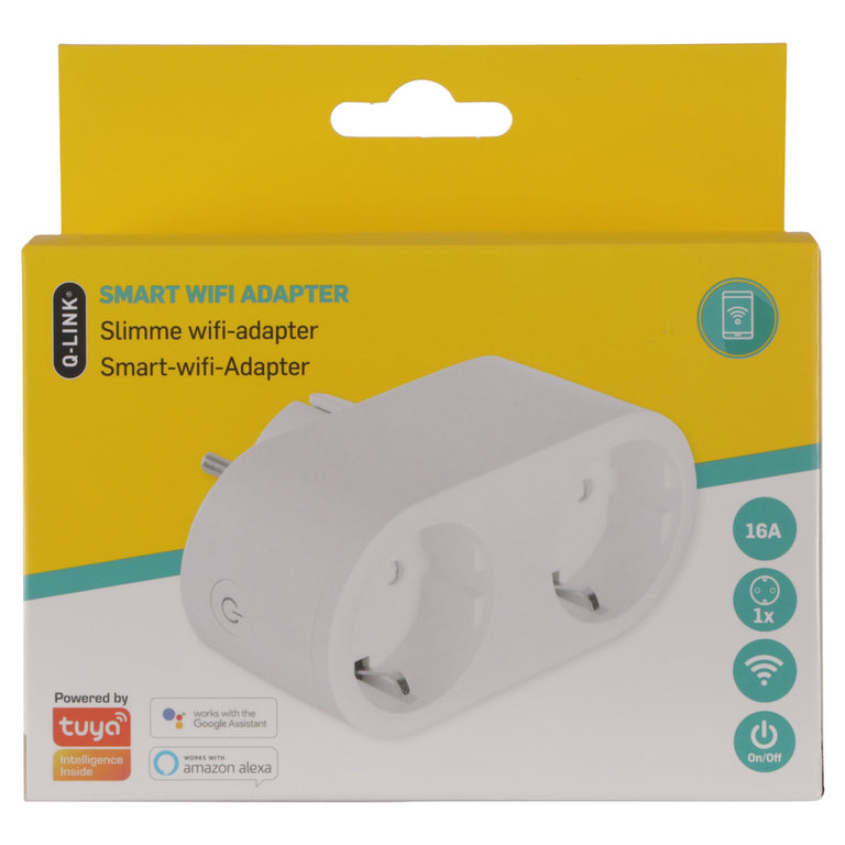 Q-Link verloopstekker wifi meter 2-voudig wit