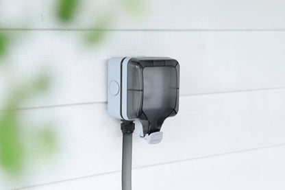 Q-Link opbouw stopcontactdoos 1-voudig randaarde grijs, zwart