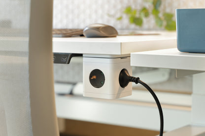 Q-Link Cube stekkerdoos 5-voudig 5x geaard wit, grijs 1,5m