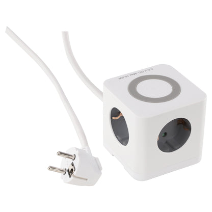 Q-Link Cube stekkerdoos 3-voudig 3x geaard, 2x USB A, 1x USB C wit 1,5m